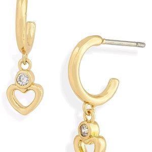 NEW Kate Spade Shining Spade Huggie Earrings